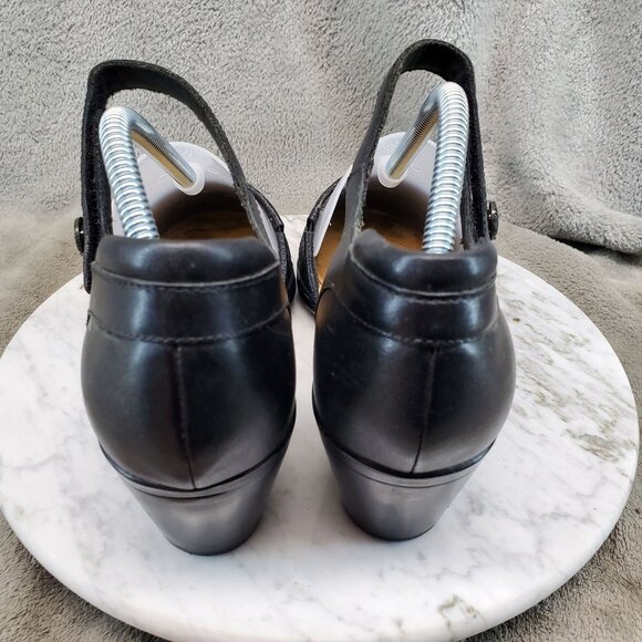 Clarks Shoes Womens Size 10 Black Leather Emily 2 Ketra Academia Block Heels - Picture 5 of 12